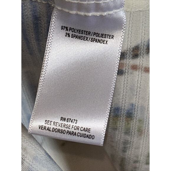 Julian Taylor New York Womens 14 Floral Shift Dress Ivory Pink Short Sleeve - Picture 9 of 10